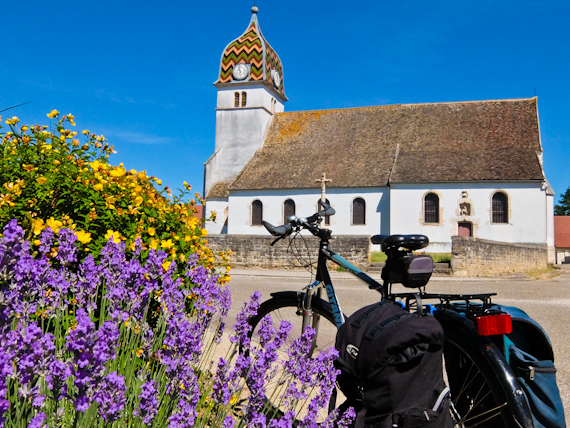 Bike outside village church