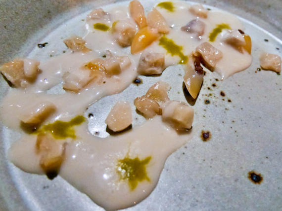 Loco razor clams with jerusalem artichokes