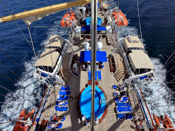 Overview of Royal Clipper Deck