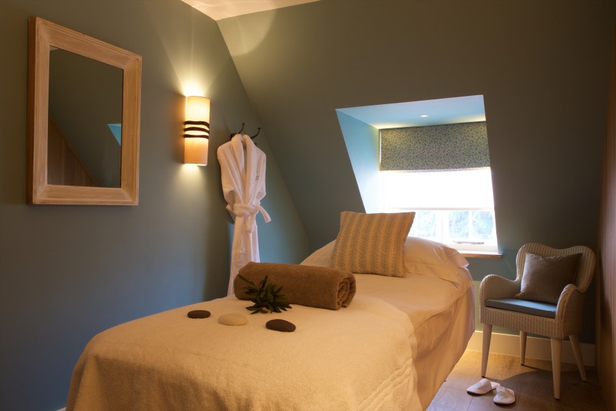 Weavers House Spa treatment room at the Swan at Lavenham