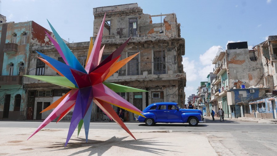 Art work on Malecon Havana pic Michael Cranmer
