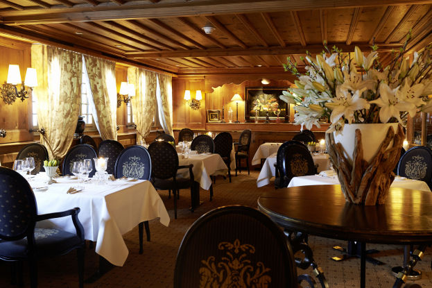 Andy Mossack enjoys Swiss fine dining at the Le Grill Rotisserie in the Gstaad Palace.