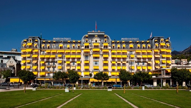 Anthea Gerrie reviews the famous Fairmont Le Montreux Palace in Montreux Montreux Palace exterior