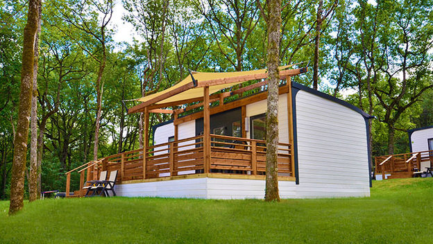 Our test family The Bakers review Eurocamp Les Ecureuiles camping accommodation.