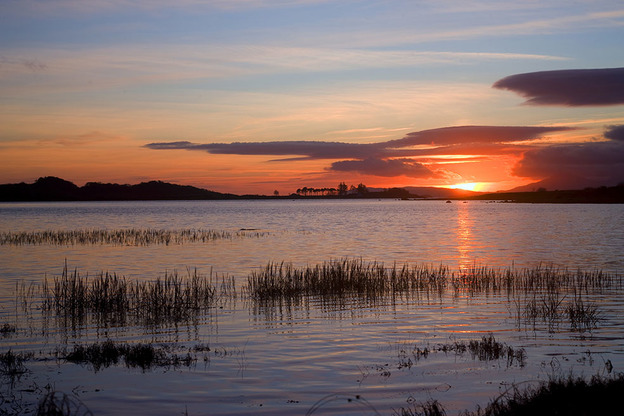 Isle Of Eriska Hotel Hilltop Retreats I5D4932 Eriska sunset from reeds SMALL