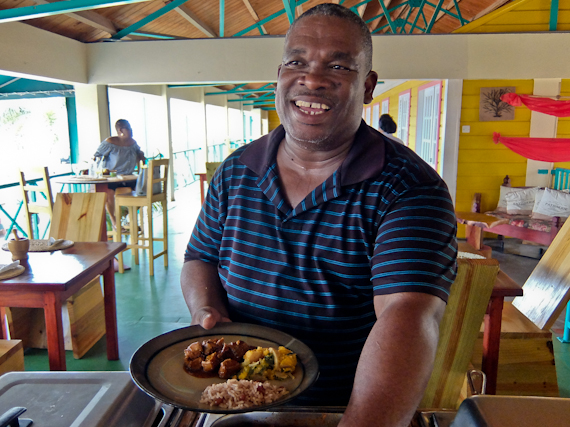 Rupert Parker eats well at the Nevis Mango and Food Festival. Flavorz Restaurant