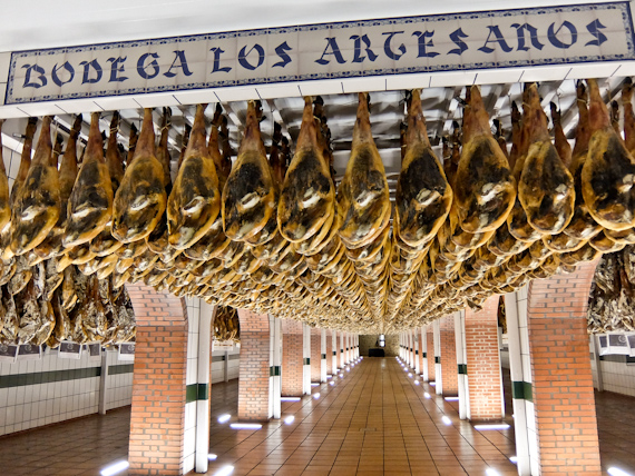 Rupert Parker discovers Ibérica ham and sherry in Andalucia while hiking around Picos de Aroche Natural Park. Iberico Hams in Jabugo