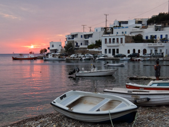 In his third report exploring the Cyclades, Rupert Parker walks the length and breadth of Amorgos, one of the most unspoilt of the Cyclades. Katapola sunset Amorgos e1602881726829