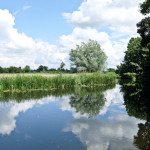 Rupert Parker walks 81 miles from Epping to Harwich, walking the Essex Way. River Stour Reflection