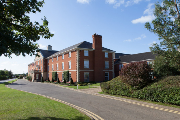 Michael Edwards reviews Whittlebury Park Hotel in Towcester sitting in 700 acres of prime green space. Whittlebury Park exterior e1630682359706