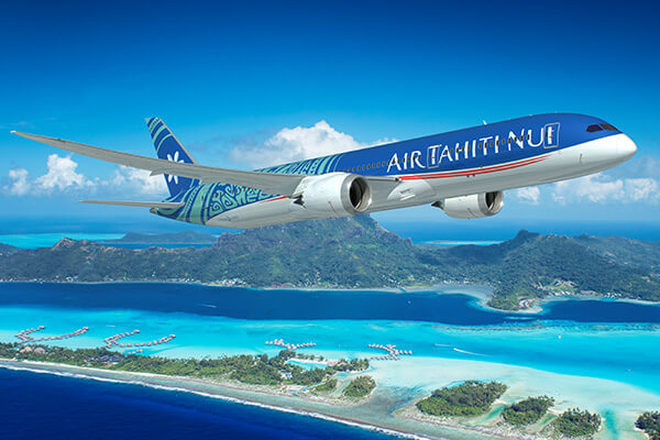 Andy Mossack enjoys the creature comforts of flying premium class with Air Tahiti Nui.