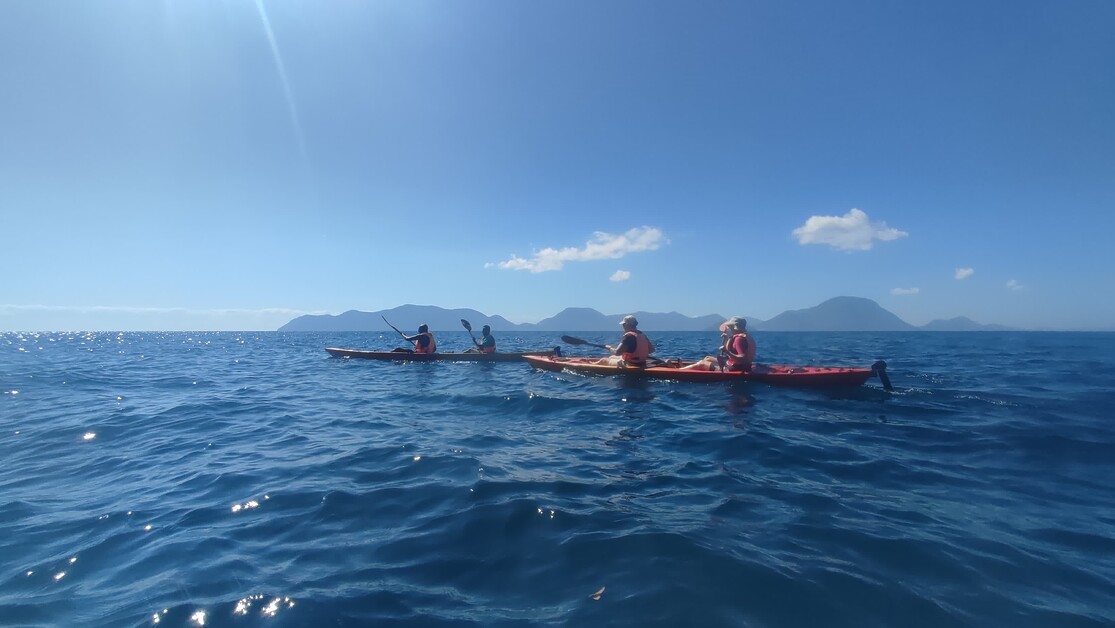 kayaking on Lake Malawi