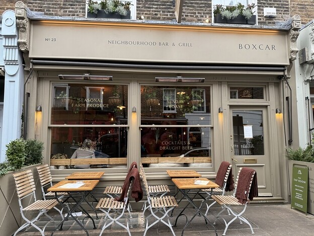 Andy Mossack eats Sunday lunch at the Boxcar Bar and Grill. Marble Arch’s neighbourhood restaurant.
