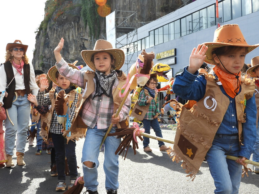 Solange Berchemin joins the fun during Carnival week on Madeira.