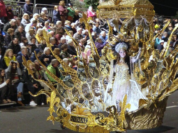 Solange Berchemin joins the fun during Carnival week on Madeira.