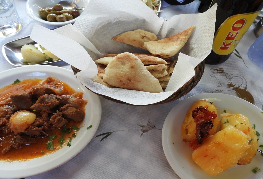 Solange Berchemin dives into a traditional mezze at the Hondros Tavern In Paphos