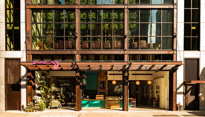 Anthea Gerrie Enjoys Unexpected Views Of The Empire State Building At Manhattan’s Buzzy Moxy Chelsea Hotel.
