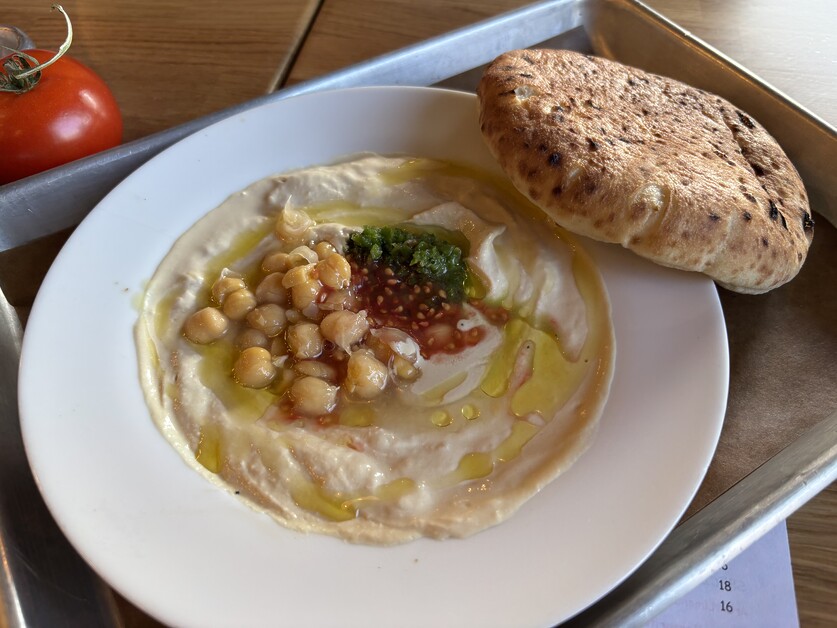 Anthea Gerrie Enjoys Exciting Dishes Created Especially For La By Israeli Celeb Chef Eyal Shani At Miznon Beverly Grove, West Hollywood.